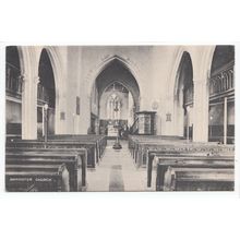 Axminster Church Interior Devon Postcard