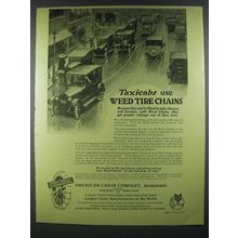 1919 American Chain Company Weed Tire Chains Ad - Taxicabs Use