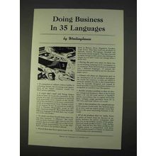 1940 Westinghouse Ad - Doing Business in 35 Languages