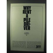 1964 3M Copy Machine Ad - Why Rent a Pile Driver?