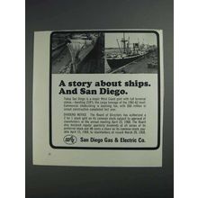 1968 San Diego Gas & Electric Ad - A Story About Ships