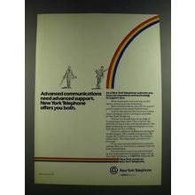 1986 New York Telephone Ad - Advanced Communications Need Advanaced Support