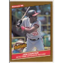 1986 Donruss Highlights Joe Carter baseball card #42