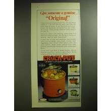 1974 Crock-Pot Stoneware Cooker Ad - Give someone a genuine original