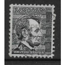 USA 1965 PROMINENT AMERICANS 4c BLACK LINCOLN SG 1263 FINE USED