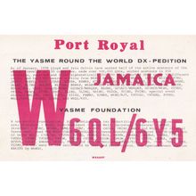 Port Royal Jamaica QSL Radio Card