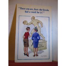 SAUCY SEASIDE POSTCARD used. D. Constance Ltd. no 1465 by Donald McGill 1962 pm#