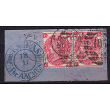 ENGLAND GREAT BRITAIN [1867] MiNr 0028 Platte 5 ( BStk ) [03] 2er