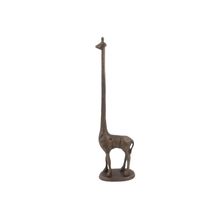 Rustic Copper Cast Iron Giraffe Paper Towel Holder 19""