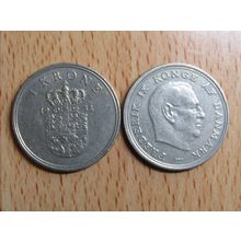 Denmark 1966 1 Krone Coin