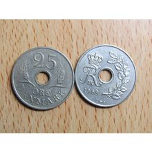 Denmark 1968 25 Ore Coin