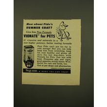 1961 Squibb Vionate for Pets Ad - How about Fido's Summer coat?