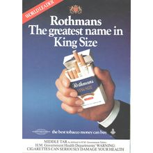 ROTHMANS King Size CIGARETTES tobacco :- Original Vintage 1979 Magazine Advert