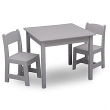 Delta Children Mysize Kids Wood Table and Chair Set (2 Chairs Included) - Ideal