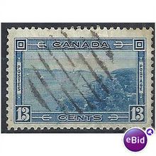 Canada 1938 SG364 13c Blue Good Used. .