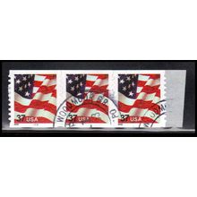 Used 3632 37c U.S. Flag Very Fine CNP+1 Left 2222 Perf 9 1/2 PA3894