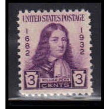 724 3c William Penn Fine MNH O3495