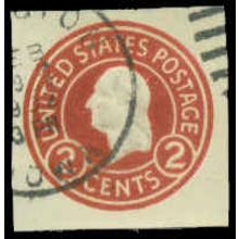 Used U429b 2c George Washington Fine Cut Square WA2992