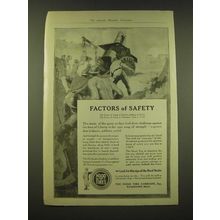 1918 Hood Tires Ad - The Factor of safety in modern artillery is 1 1/2-10