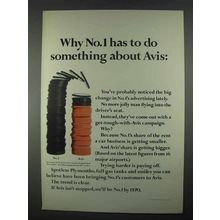 1967 Avis Rent-A-Car Ad - No.1 Has to Do Something