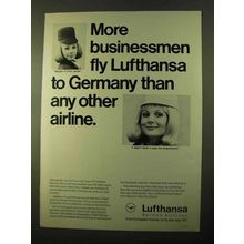 1970 Lufthansa Airlines Ad - More Businessmen
