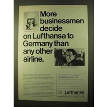 1970 Lufthansa Airlines Ad - More Businessmen Decide
