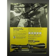 1970 Weaver Model K Scope Ad - Targets Big and Bright
