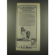 1985 L.L. Bean Ad - We Won't Sell Anything