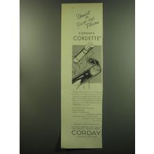 1949 Corday Cordette Perfume Ad - Newest in purse-size Flacons