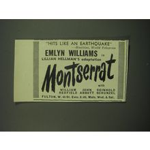 1949 Montserrat Play Ad - Hits like an Earthquake - Hawkins, World Telegram