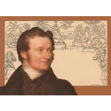 William Mulready Postal History Portrait Royal Mail Postcard
