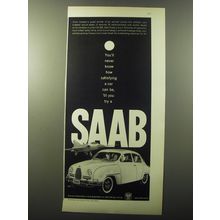 1960 Saab Cars Advertisement - You'll never know how satisfying a car can be