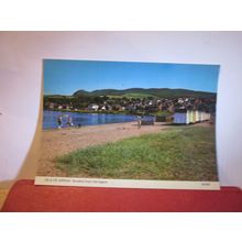 from the beach, BRODICK, ISLE OF ARRAN unused postcard 'Hail Caledonia' =
