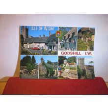 multiview, GODSHILL, ISLE OF WIGHT. used postcard by Nigh 1996 pm =