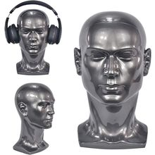 PVC Male Mannequin Head Professional Manikin Training Head for Display Headphone