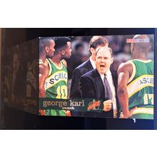GEORGE KARL 1995-96 NBA HOOPS SEATTLE SUPERSONICS HEAD COACH CARD #193