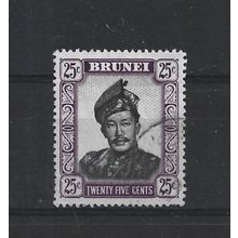 Brunei.SG109 25c Sultan Omar Ali Saifuddin.Fine Used.Aug25z