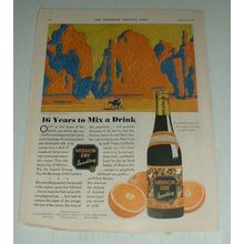 1930 Mission Dry Sparkling Orange Soda Ad, art by Cox