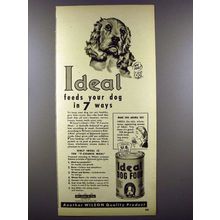 1948 Ideal Dog Food Ad - Feeds Your Dog 7 Ways