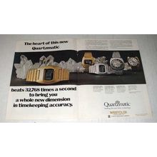 1974 Westclox Quartzmatic Watches Ad - New Dimension