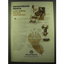 1974 Western Electric Ad - Laser Drilling With Mirrors