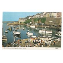 ART EXHIBITION, BRIXHAM, DEVON unused vintage postcard by Harvey Barton =