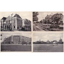 Szolnok Varosi Szinhaz Nerfeld Palota 4x Hungary Postcard s