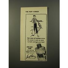 1954 Lentheric After Shave Lotion Ad - For men of action