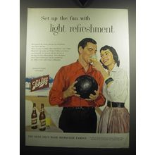 1957 Schlitz Beer Ad - Set up the fun with light refreshment