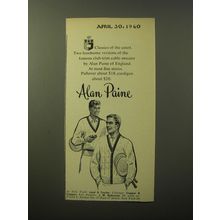 1960 Alan Paine Fashion Advertisement