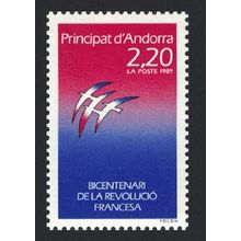 Andorra Fr. Birds Painting by Folon French Revolution 1989 MNH SG#F416 MI#397