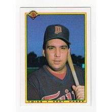 1990 Bowman Kent Hrbek baseball card #418 – Twins