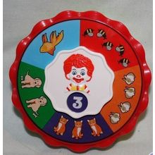 2010 McDonalds Under 3 Toy Ronald Number Wheel