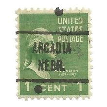 PRECANCEL -T&T ARCADIA, NEB 721 ON 1c PREXY